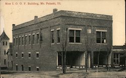 New I.O.O.F. Building Mount Pulaski, IL Postcard Postcard Postcard