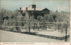 Court House of 1857, Greet Sleet of 1883 Lincoln, IL Postcard Postcard Postcard