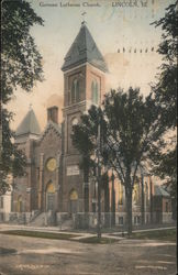 German Lutheran Church, Lincoln, Ill. Postcard