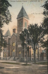 German Lutheran Church, Lincoln, Ill. Illinois Postcard Postcard Postcard