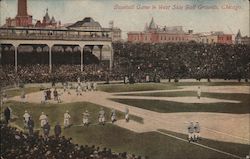 Baseball Game in West Side Ball Grounds Postcard