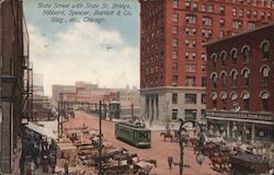 State Street With State St. Bridge, Hibbard, Spencer, Bartlett & Co. Bldg. etc. Chicago, IL Postcard Postcard Postcard