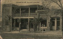 Crown Hotel Silver Lake, IN Postcard Postcard Postcard