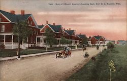 Row of Officers;' Quarters Looking East,  Fort Russell Postcard