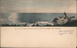 View of Ocean and Cliff House from Sutro Heights Postcard