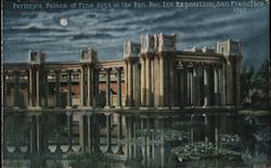 Peristyle, Palace of Fine Arts at Night, PPIE San Francisco, CA Postcard Postcard Postcard