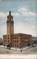 C. M. & St. P. Depot Minneapolis, Minn. Postcard