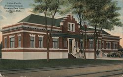 Union Pacific Passenger Depot, Showing East Front Postcard