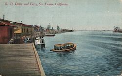 S.P. Depot and Ferry Postcard