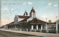 Northern Pacific Depot Bismarck, N. Dak. Postcard