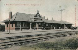 C.M. & St. Paul Passenger Station Aberdeen South Dakota Postcard Postcard Postcard