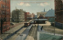 Huntington Ave. Station, Boston, Mass. Postcard