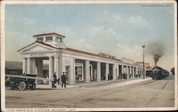 Sante Fe R. R. Station Redlands Calif. Postcard