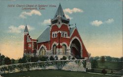 Church Chapel at Soldiers' Home Leavenworth, KS Postcard Postcard Postcard