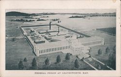 Federal Prison at Leavenworth Kan. Postcard