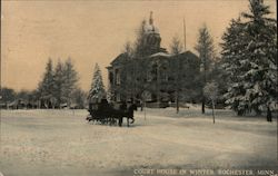 Court House In Winter Rochester, Minn. Postcard
