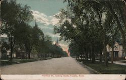 Harrison Street, looking North Topeka, KS Postcard Postcard Postcard