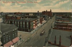 Bird's Eye View, Retail District Postcard