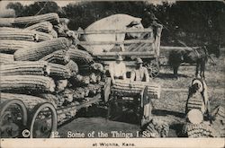 Giant Corn Cobs Some of the Things I Saw at Wichita, Kans Postcard