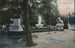 Statuary in Wonderland Park Postcard