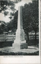 John Brown Monument Osawatomie, KS Postcard Postcard Postcard