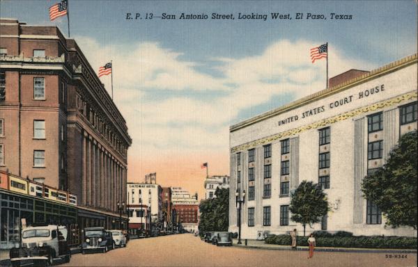 San Antonio Street, Looking West El Paso Texas