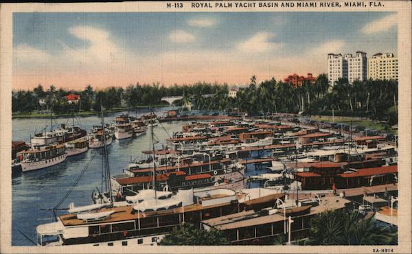 Royal Palm Yacht Basin and Miami River Florida