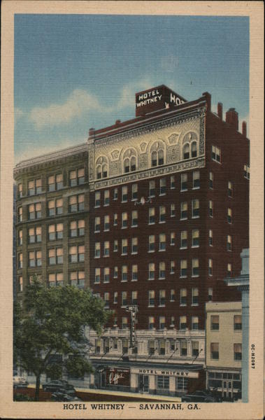 Hotel Whitney One of Savannah's Best Facing Beautiful Johnson Square Georgia