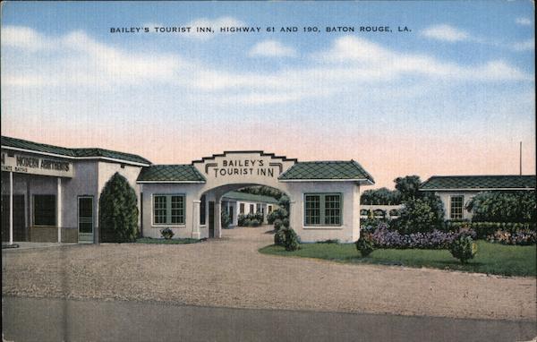 Bailey's Tourist Inn, Highway 61 and 190- Every Room With Tile Bath and Ceiling Fan Baton Rouge Louisiana