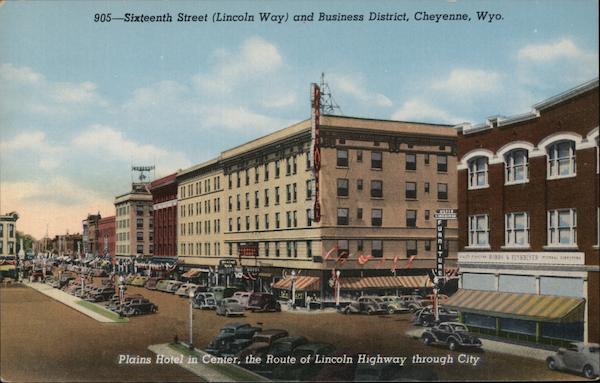 Sixteenth Street (Lincoln Way) and Business District Cheyenne Wyoming