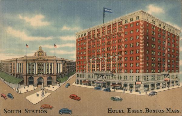 South Station, Hotel Essex, 400 Outside Rooms, Moderate Rates Boston Massachusetts