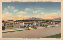 Mt. Vernon Auto Motel San Bernardino, CA Postcard Postcard Postcard