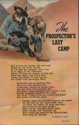 The Prospector's Last Camp Poem Cowboy Western Postcard Postcard Postcard