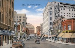 San Antonio Street, Looking West El Paso, TX Postcard Postcard Postcard