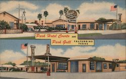 Park Hotel Courts and Park Grill Falfurrias, TX Postcard Postcard Postcard