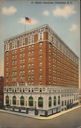 Hotel Charlotte North Carolina Postcard Postcard Postcard