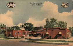 TE JM Motel Postcard
