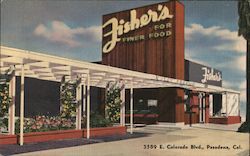 Fisher's For Finer Food Pasadena, CA Postcard Postcard Postcard