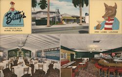 Betty's Restaurant and Lobo Lounge Postcard