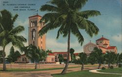 St. Patrick's Catholic Church and Campanile Miami Beach, FL Postcard Postcard Postcard
