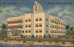 The Drake Hotel, On The Ocean at 15th Modern In Every Detail Spacious Lobby, Recreation Rooms Solarium Postcard