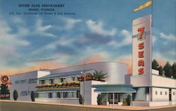 Seven Seas Restaurant, S.E. Cor. Southeast 1st Street & 2nd Avenue Miami, FL Postcard Postcard Postcard