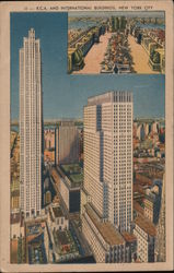 R.C.A. and International Buildings Postcard