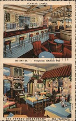 Cocktail Lounge, The Veneto Restaurant, 389 Bay St. Postcard