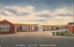 H & S Motel Postcard