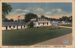 Alamo Plaza Courts Postcard