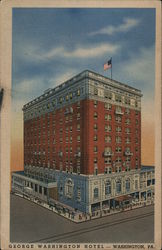 George Washington Hotel Community Owned And Operated 210 Rooms and All With Bath Fire Proof Pioneer Grill Postcard