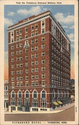 Hotel Vicksburg Mississippi Postcard Postcard Postcard