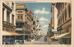 Street Scene, Chinatown, San Francisco, Calif. Postcard