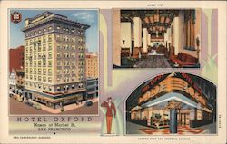 Hotel Oxford San Francisco CA Mason & Market Linen Postcard Postcard